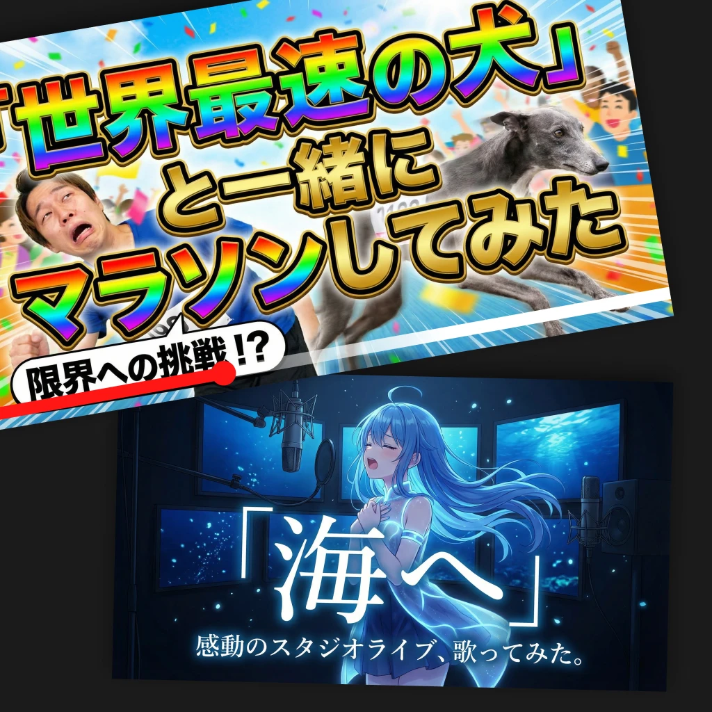 YouTubeサムネイル作成